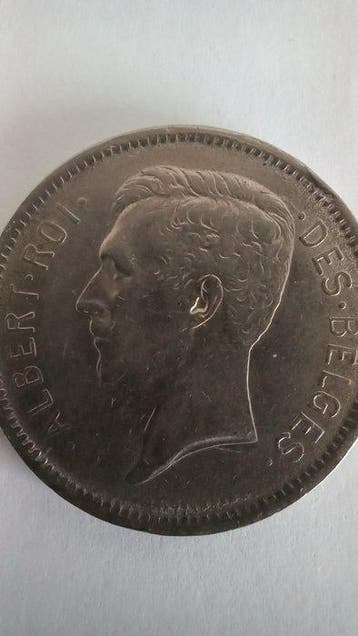 Belgique. Albert Ier. 1 Belga/5 Francs 1934 (Sans prix de