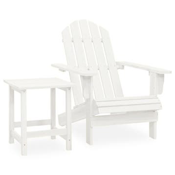 vidaXL Tuinstoel Adirondack met tafel massief vurenhout wit, Verzenden, Nieuw