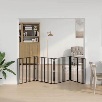 vidaXL Hondendeur 4 pcs Zwart 100 x 80 cm Gegevens staal, Verzenden