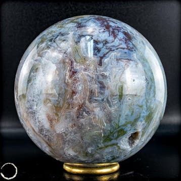 Zeldzaam natuurlijk artistiek mos – agaat Sphere, Brazilië-