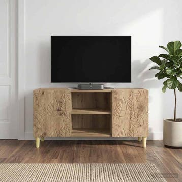 vidaXL TV Kast 102 x 34,5 x 50 cm Artisanaal eiken Bewerkt, Verzenden