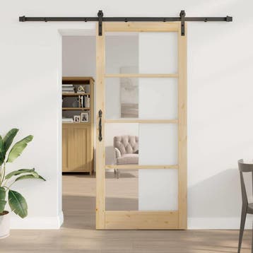 vidaXL Schuifdeur ORKDAL Naturel 93 x 211 cm, Doe-het-zelf en Bouw, Verzenden, Nieuw