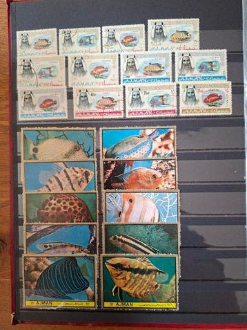 Wereld - Leuke collectie vissen, voornamelijk ongestempeld, Gestempeld