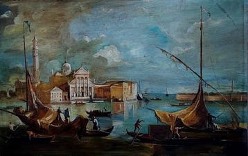 Italiaanse school (XX) - Venetian Lagoon Landscape