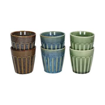 Pomax Rialto bekers set van 6 - multicolor, Huis en Inrichting, Verzenden, Nieuw