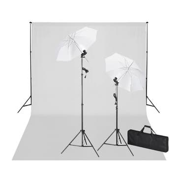 vidaXL Studioset met witte achtergrond en lampen 600x300 cm, Verzenden, Nieuw