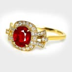 Sans prix de réserve - Bague - 18 carats Or jaune, GIA 1,46, Nieuw