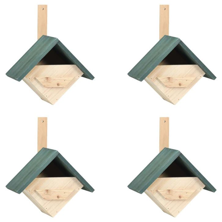 vidaXL Vogelhuisjes 4 st 24x16x30 cm vurenhout, Tuin en Terras, Vogelhuisjes en Vogelbaden, Nieuw, Verzenden