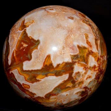 Dragon Ball Agate - Sphère dagate mousse rouge naturelle