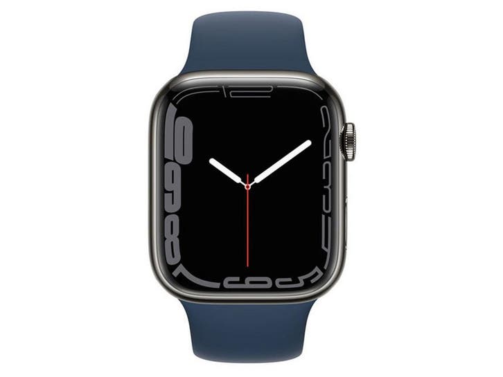 Refurbished Apple Watch Series 7 - 45mm Cellular Roestvrij, Handtassen en Accessoires, Smartwatches, Zo goed als nieuw, Verzenden