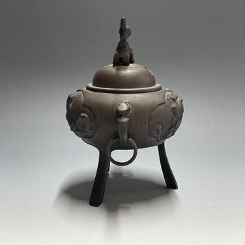 Wierookbrander - Foo Dog Lion Lid 3-Legged Censer - Giet