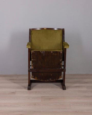 Stoel - Hout, Textiel - Houten bioscoopstoel