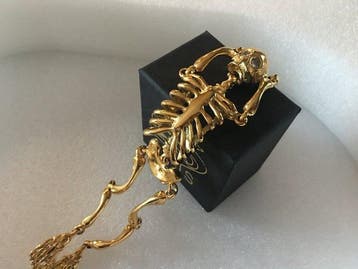 AJS Memento Mori Crâne de squelette en acier chirurgical et