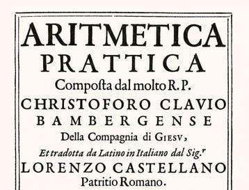 Christophorus Clavius - Aritmetica Prattica / Practical