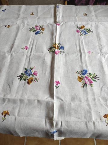 Tafelkleed (13) - 103 cm - 103 cm - Vintage tafellinnen