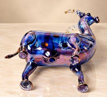 Beeldje - Rare Murano Glass Figurine – Stylised Giraffe -