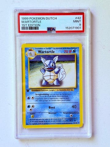 Pokémon - 1 Graded card - Wartortle #42 Première édition -