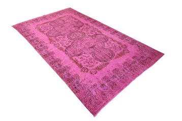 Roze vintage - Vloerkleed - 285 cm - 160 cm - met