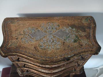 Commode - Verguld hout - Florentijnse ladekast