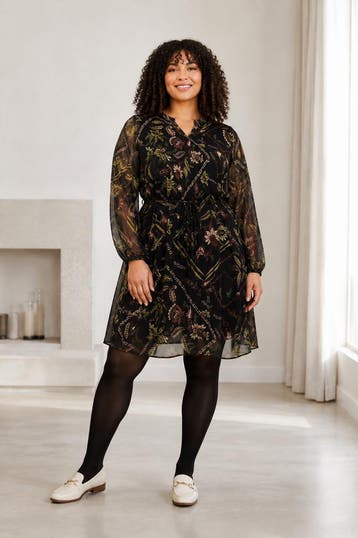 ZHENZI jurk lange mouwM=46-48Maat 46/48 (XL) of groter, Vêtements | Femmes, Robes, Verzenden