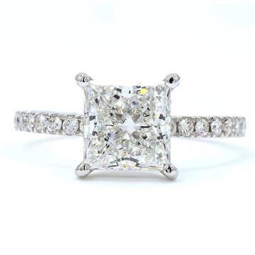 Zonder minimumprijs - Ring - 18 karaat Witgoud - 2.44ct. tw.