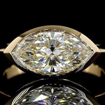 Zonder minimumprijs - Ring - 14 karaat Geel goud - 2.00ct., Nieuw