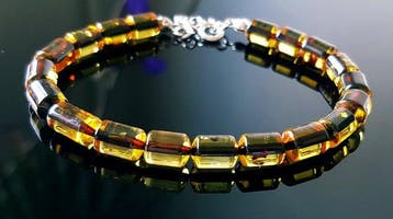 Amber Natuurlijke Baltisch amber armband - cilindervormige