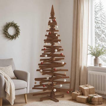 vidaXL Houten kerstboom KOTKA 240 cm Massief grenenhout, Verzenden, Nieuw