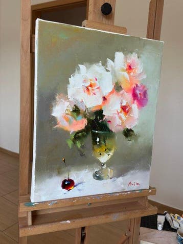 Aziz Sulaymanov - Bouquet with cherry