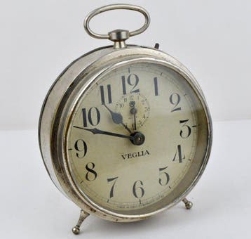 Horloge - Acier - 1930-1940 - Art déco Italie Veglia