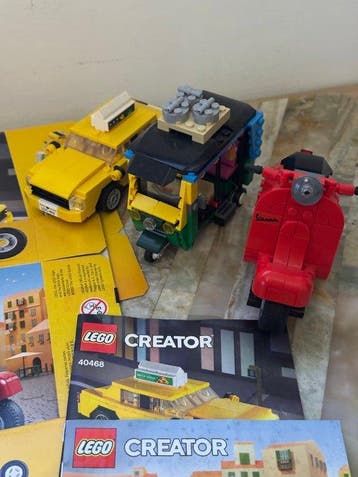 Lego Set - Creator - 40468 Taxi giallo - 40469 - Tuk Tuk -