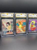 Pokémon - 3 Graded card - Dracaufeu, Jynx, Erika