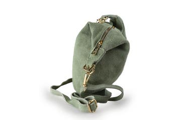 Genuine Leather Handtas Groen, Handtassen en Accessoires, Tassen | Damestassen, Verzenden, Zo goed als nieuw, Groen