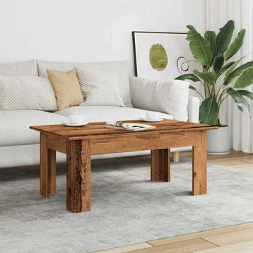 vidaXL Salontafel 100x60x42 cm bewerkt hout oud houtkleurig, Verzenden