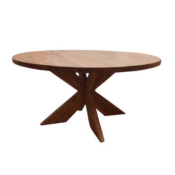 Houten tafel diameter 140cm gebruikt, Ophalen of Verzenden, Nieuw in verpakking