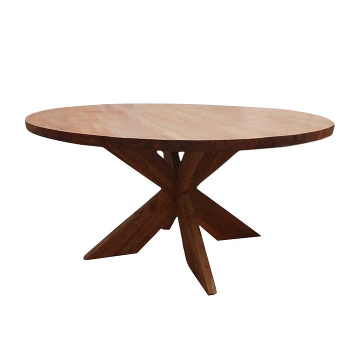 Houten tafel diameter 140cm gebruikt, Articles professionnels, Aménagement de Bureau & Magasin | Mobilier de bureau & Aménagement
