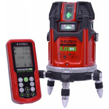 Futech ProCross 8.0 GROEN | Unieke 8-Lijns Laser | 1mm@10m!, Doe-het-zelf en Bouw, Ophalen of Verzenden, Nieuw