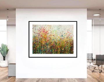 Dam Domido - Multicoloured flowers - 110 x 80 cm