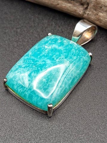 Uniek juweel van 925 zilver met amazoniet, extra
