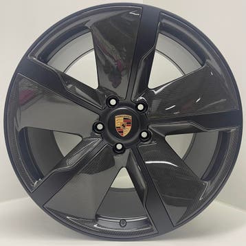 Porsche Taycan Turbo S 21 Exclusive Design CARBON met banden, Ophalen, Gebruikt, Banden en Velgen, 21 inch