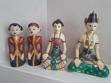 Twee stel Loro Blonyo beelden - Beeld - Loro Blonyo -, Antiek en Kunst