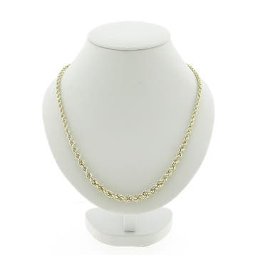 Gouden gedraaide schakelcollier (Ketting), Ophalen of Verzenden, Gebruikt, Overige kleuren, Goud