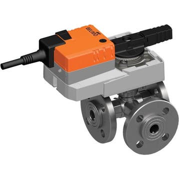 Belimo 3-Weg Kogelkraan DN25 Flens Kvs26 24VAC/DC 90s, Verzenden