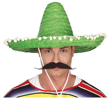 Sombrero Groen 45cm, Hobby en Vrije tijd, Feestartikelen, Verzenden, Nieuw