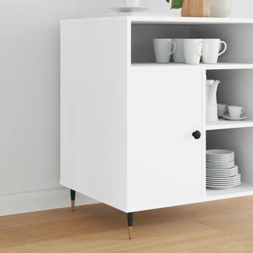 vidaXL Meubelvoeten 12 st Zwart en Goud Ø 40 x 98 mm IJzer, Verzenden, Nieuw
