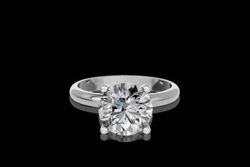 Ring - 14 karaat Witgoud - 3.59ct. tw. Diamant (Lab-grown), Nieuw