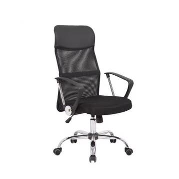 Bureaustoel ergonomisch , geventileerde rugleuning , zwart ,, Verzenden
