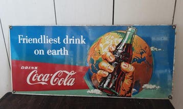 coca cola - Enseigne publicitaire - Métal, Antiek en Kunst