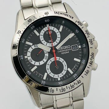 Seiko - Seiko Chronograph Black Rally Dial 100m - Sans prix