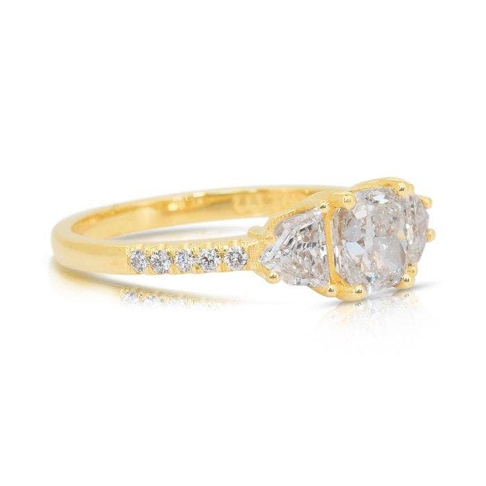 Ring - 18 karaat Geel goud - 1.50ct. tw. Diamant, Bijoux, Sacs & Beauté, Bagues